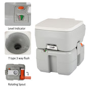 VINGLI Portable Toilet Compact Indoor & Outdoor Commode w/Travel Bag f