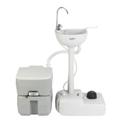 VINGLI 5 Gallon Upgraded Portable Sink and 5.3 Gallon Toilet Combo PS0W2