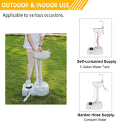 VINGLI 5 Gal Upgraded Portable Sink and 5.3 Gal Toilet Combo PS0W2