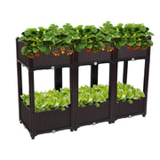 VINGLI Square Raised Garden Bed Wooden Plant Stand