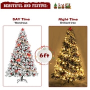 VINGLI 6/7/7.5 FT Pvc Christmas Tree Artificial Christmas Pine Tree with Sturdy Metal Legs For Xmas Decoration