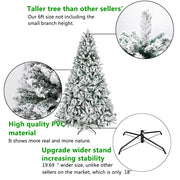 VINGLI 6/7/7.5 FT Pvc Christmas Tree Artificial Christmas Pine Tree with Sturdy Metal Legs For Xmas Decoration