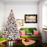 VINGLI 6/7/7.5 FT Pvc Christmas Tree Artificial Christmas Pine Tree with Sturdy Metal Legs For Xmas Decoration