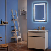 VINGLI Led Bathroom Mirror Wall Mounted Vanity Mirror with Touch Button/Anti-Fog/Dimmable Lights