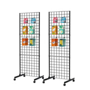 VINGLI 1/2/3 PCS Wire Grid Panel Floorstanding/Triangle/Gondola/4-Way/Wire Detachable Display Rack