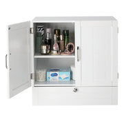 VINGLI Bathroom Cabinet Wall Mounted with 2 Doors and Shelves Over The Toilet Storage Cabinet White