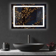 VINGLI Led Bathroom Mirror Wall Mounted Vanity Mirror with Touch Button/Anti-Fog/Dimmable Lights