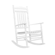 VINGLI Wooden Rocking Chair Porch Rocker White/Osk/Black