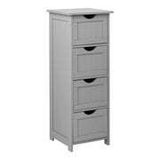 VINGLI Bathroom Floor Cabinet Wooden 4 Drawers Free-Standing Cabinet Storage Side Organizer Espresso/Grey/White