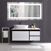 VINGLI Led Bathroom Mirror Wall Mounted Vanity Mirror with Touch Button/Anti-Fog/Dimmable Lights