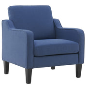 VINGLI AC115 30" Linen Mid Century Modern Oversized Upholstered Accent Chair