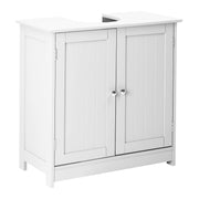 VINGLI Modern Pedestal Under Sink Storage 2-Door Bathroom Vanity with Espresso/White/Grey