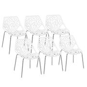 VINGLI Modern Accent Armless Dining Chairs with Plastic Feet Pads