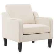 VINGLI Mid Century Modern Accent Chair Upholstered Armchair with Scooped Arms