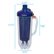 VINGLI Professional in-line Pool Leaf Canister with Mesh Basket