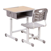 ShowMaven Adjustable Height Student Desk and Chair Set with Drawer