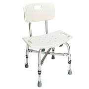 OMECAL 450lbs Shower Chair Bath Chair With Safety Steel Fram No-Slip Adjustable Bathroom Bathtub Chair With Durable Back and Arms