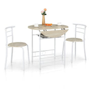 VINGLI 31.5in Round Folding Dining Table Set with 2 Chairs