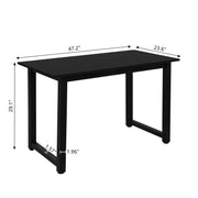 VINGLI 47” Computer Desk Office Desk Game Table Black/Walnut/Teak