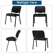 VINGLI Armless Stacking Chairs with Padded Seats