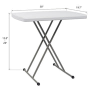 VINGLI Adjustable Folding Table Laptop TV Tray White