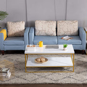 VINGLI 41.7in Rectangular Faux Marble Coffee Table