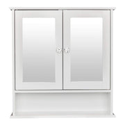 VINGLI Bathroom Wall Cabinet  with Double Mirror Door White