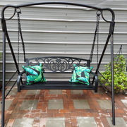 VINGLI Upgraded Metal Patio Porch Swing Stand Outdoor Swing Antique Bronze/Black
