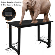 VINGLI 47” Computer Desk Office Desk Game Table Black/Walnut/Teak