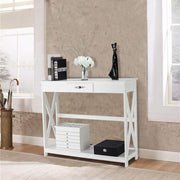 VINGLI 12" Modern Console Table with Drawer and Storage