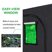 CoolGrows Upgraded 2-in-1 Mylar Hydroponic Grow Tent 48x36x72 Inch/36x24x53 Inch/60x48x80 Inch