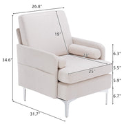 VINGLI AC118 25" Fabric Oversized Upholstered Accent Chair