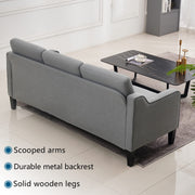VINGLI 71in Mid-Century Modern Sofa Couch 3-Seat for for Small Space