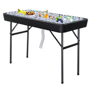 VINGLI 4FT Party Ice Cooler Table Foldable Camping Buffet Ice Table