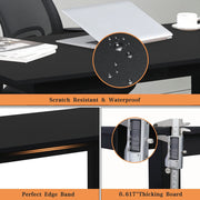 VINGLI 47” Computer Desk Office Desk Game Table Black/Walnut/Teak