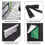 CoolGrows Upgraded 2-in-1 Mylar Hydroponic Grow Tent 48x36x72 Inch/36x24x53 Inch/60x48x80 Inch