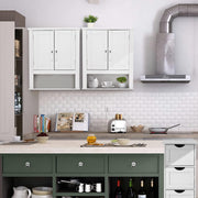 VINGLI Wood Bathroom Cabinet Wall Mounted with Doors Hanging
