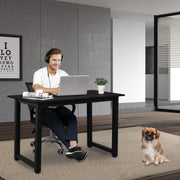 VINGLI 47” Computer Desk Office Desk Game Table Black/Walnut/Teak