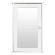 VINGLI Mirrored Bathroom Cabinet Wall Mount Storage Cabinet with Single Door White