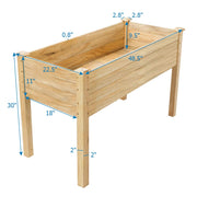 VINGLI Raised Garden Bed Elevated Planter Box for Vegetables Fruits 48.5 x 22.5 x 30 Inch