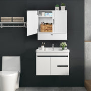 VINGLI Bathroom Cabinet Wall Mounted with 2 Doors and Shelves Over The Toilet Storage Cabinet White