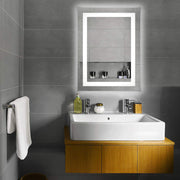 VINGLI Led Bathroom Mirror Wall Mounted Vanity Mirror with Touch Button/Anti-Fog/Dimmable Lights