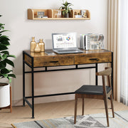 VINGLI Writing Desk Study Computer Desk with 2 Drawers