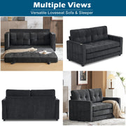 VINGLI 84" Fabric Loveseat Sleeper Sofa