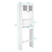 VINGLI Bathroom Wall Cabinet 21x8.5x25 Modern White Medicine Cabinet Organizer Over The Toilet Storage with 2 Doors