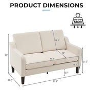 VINGLI 53Inch Loveseat Sofa Small Couch for Small Space