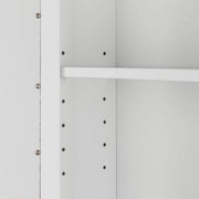 VINGLI Bathroom Wall Mounted Cabinet with 6 Shelvs Single Door Mirrior White
