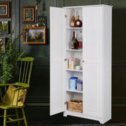 VINGLI Kitchen Storage Cabinet Pantry Cabinet with 2 Doors White