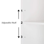 VINGLI Mirrored Bathroom Cabinet Wall Mount Storage Cabinet with Single Door White