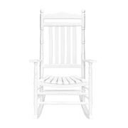 VINGLI Wooden Rocking Chair Porch Rocker White/Osk/Black